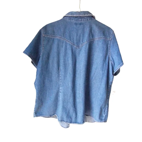Vintage Route 66 100% Cotton Denim Shirt - Picture 3 of 8